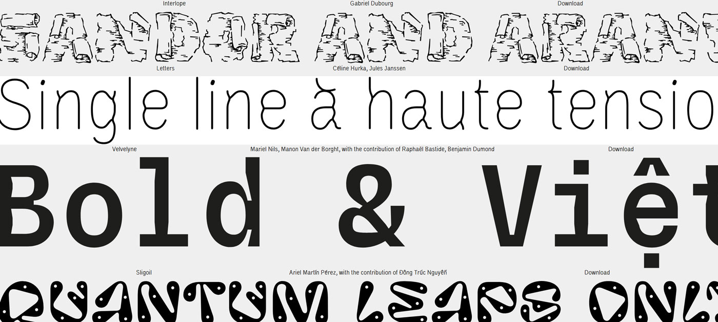 Velvetyne: Experimental Open-Source for Boundary-Pushers