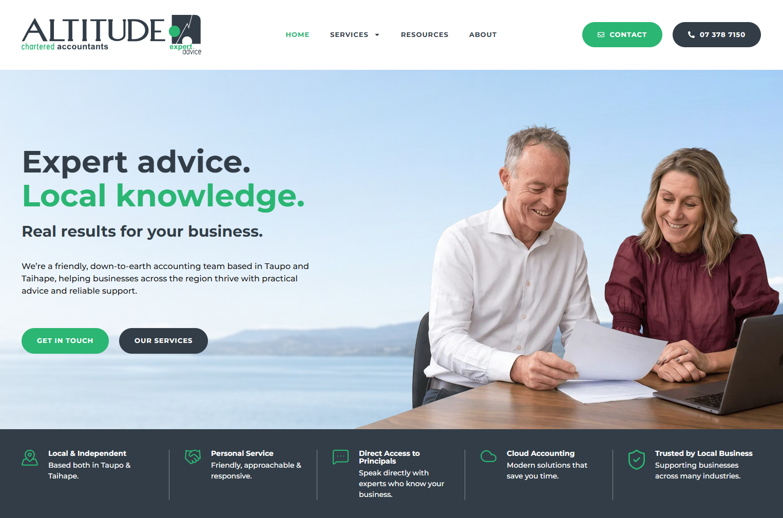Altitude Chartered Accountants wordpress/elementor website design and build.